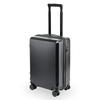 Tabitra Suitcase, Carry-on, Zipper Frame, Double Casters, TSA Lock, Travel, Business Trip, Ultra Lightweight, 8 Wheels, Black, XS
