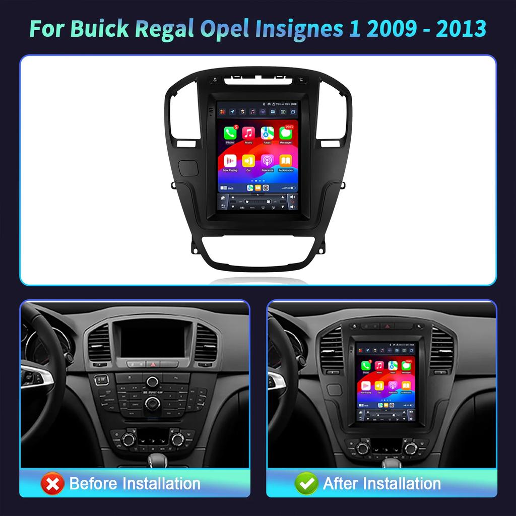9,7-дюймовый Android 14 для Buick Regal Opel Insignes 1 2009-2013 Автомагнитола Беспроводной Bluetooth Carplay Мультимедийный Сенсорный экран Стерео