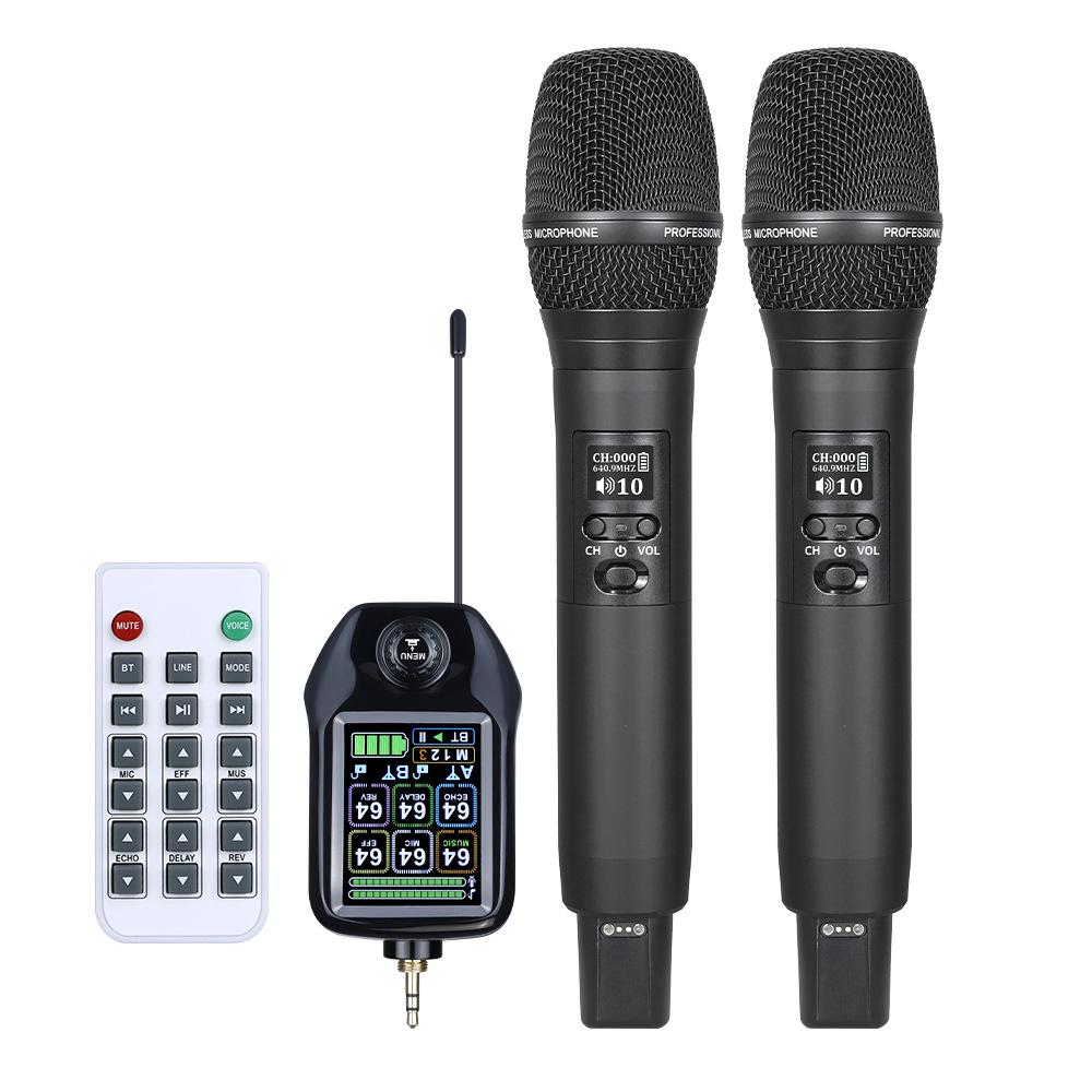 Высококачественный беспроводной UHF-микрофонный дуэт Bluetooth