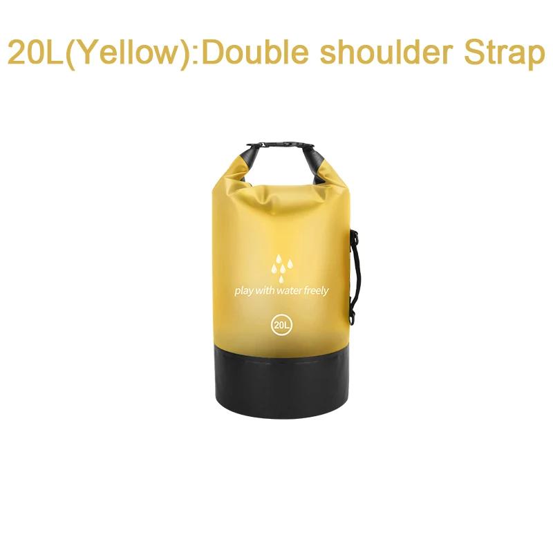PVC Waterproof Dry Bag 2L/5L/10L/20L Outdoor Diving Foldable Man Women Beach Swimming Bag Rafting River Ocean Backpack