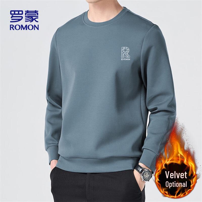 ROMON Men's Casual Pullover Round Neck Sweatshirt