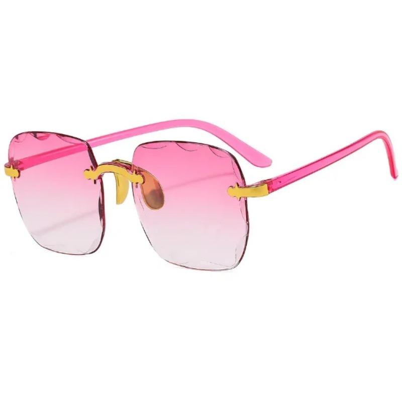 Новые безрамные солнцезащитные очки с обрезанными краями, модные летние солнцезащитные козырьки, женские прозрачные разноцветные линзы, UV4, женские солнцезащитные очки