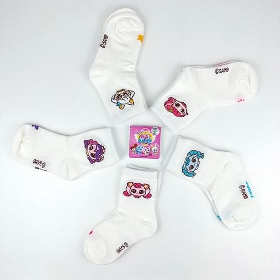 Catchtinipping Children's Cotton Mid-neck Socks 5 Foot Set, a Popular Character In Korea