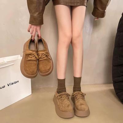 Туфли Boken женские на платформе в стиле ретро, весна 2025, новые универсальные, маленькие, с эффектом ретро, повседневные, с мягкой подошвой