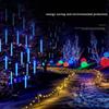 Guirlandes Lumineuses LED Cascades Pluie d'Étoiles Fil Lumineux Extérieur Pour Décoration d'Arbre de Noël Fête de Vacances Mariage