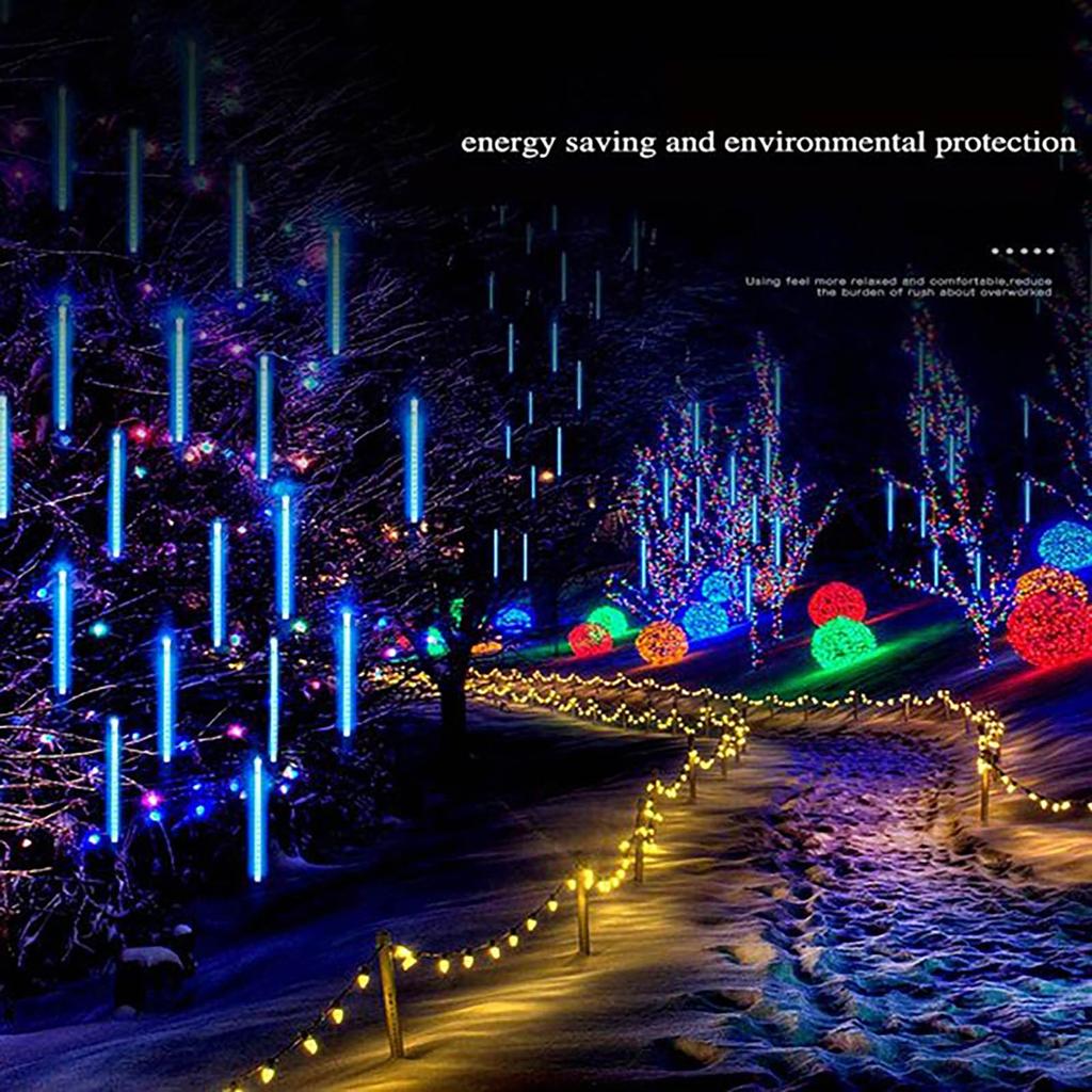 Guirlandes Lumineuses LED Cascades Pluie d'Étoiles Fil Lumineux Extérieur Pour Décoration d'Arbre de Noël Fête de Vacances Mariage
