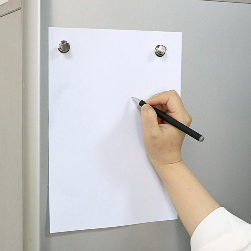 4PCS Single Hole Metal Spring Pen Holder with Pocket Clip Portable Magnetic Fridge Whiteboard Pen Holder Office Supplies
