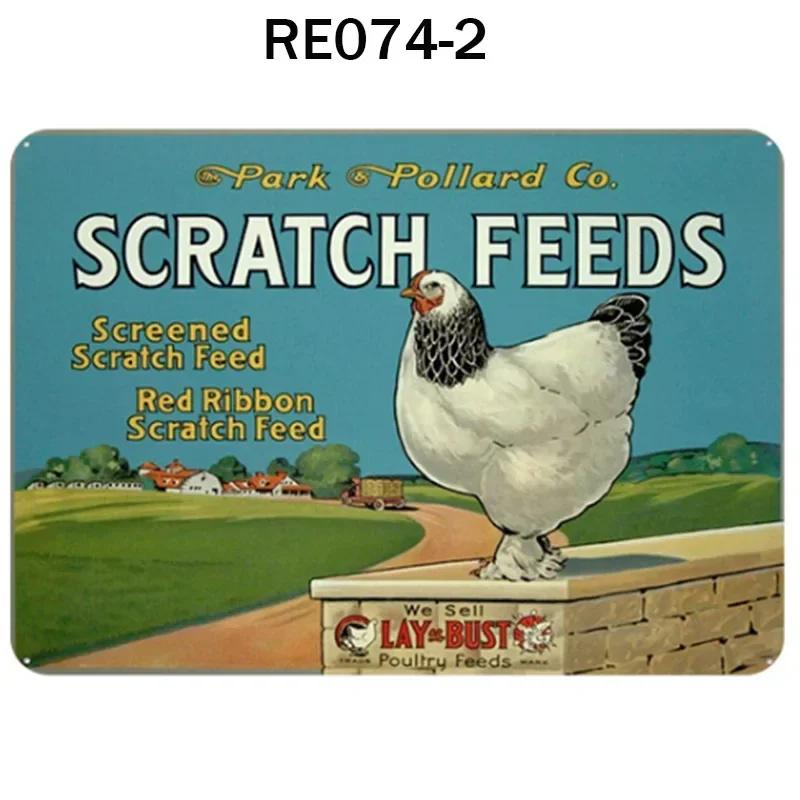 Happy-Hens Свежие яйца Металлическая жесть Плакат Куры Ферма Магазин Плакат Винтаж Ресторан Настенный декор Ретро таблички Знаки 20*30 см