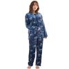 Luanna Jena PEANUTS Snoopy Fluffy Long Sleeve Pajama Set QWSN01 Women's (Navy)