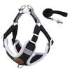 Doggie Pet Night Light Reflective Safe Harness + Leash Set, Black