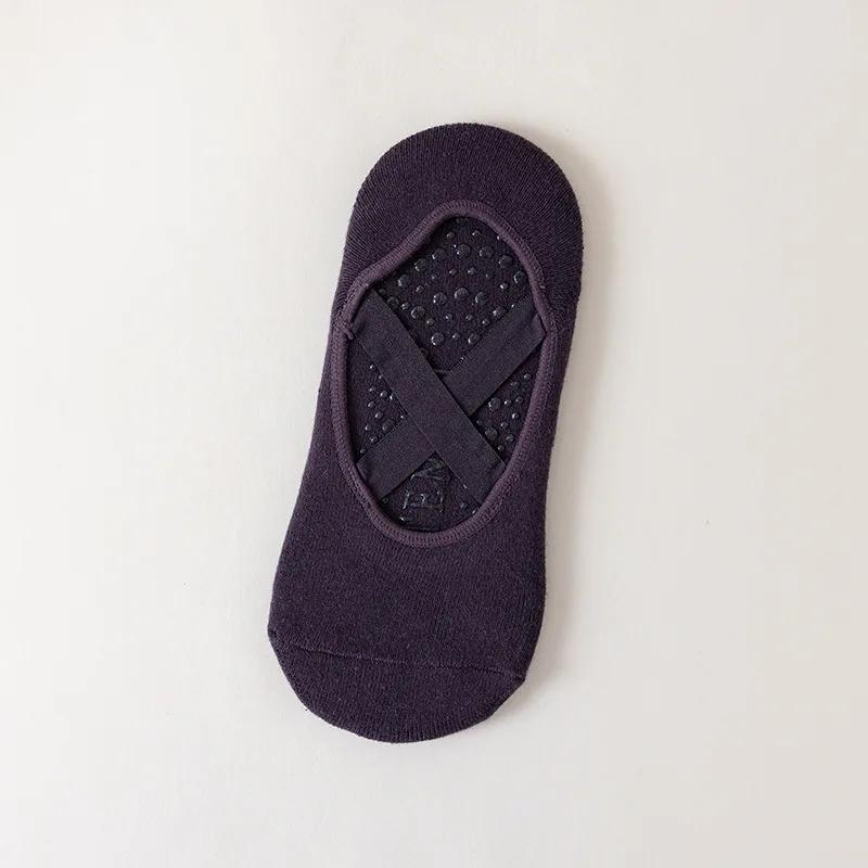 1 пара профессиональных женских носков для йоги, силиконовые противоскользящие носки для балета и пилатеса, женские дышащие бандажные носки с открытой спиной для танцев, спортивные носки