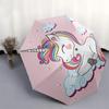 Unicorn, Rainbow Automatic Folding Umbrella  8 Ribs, Durable Iron Frame, Bright Color Pattern Compact Travel Umbrella, Suitable for Outdoor,