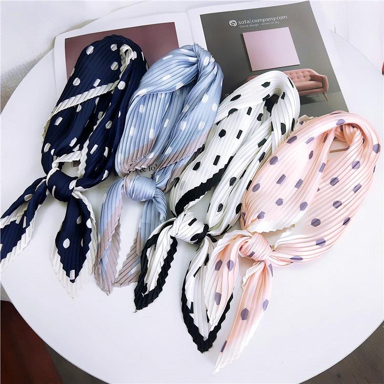 Decorative Simple Texture Silk Scarf Women'S New Style Spring And Autumn Summer Fashion Versatile Headscarf Work Scarf