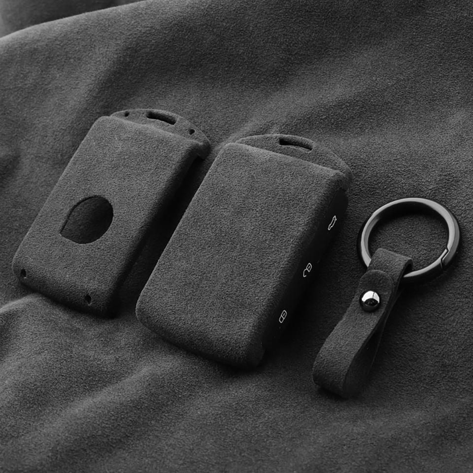 Автомобильный брелок для ключей, чехол для Volvo XC60 S90 XC40 S60 XC90, интерьер, алькантара, милый аксессуар, держатель Voiture, чехол