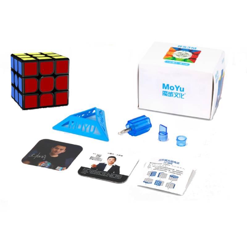 Профессиональный магнитный кубик 3x3 для соревнований в магнитных радужном и черном цветах