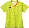 VICTAS Игровая футболка для настольного тенниса Настольный теннис Лаймовый Размер 512304 Женская V-LGS306, J.T.T.A (Японская женская ассоциация) Одобренный, (4200), XL,