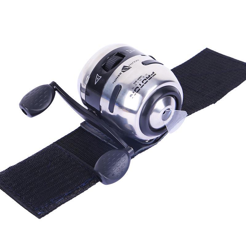 Универсальный кожаный рыболовный браслет с фиксированным колесиком для ловли рыбы и эластичной тканью для защиты и поддержки.