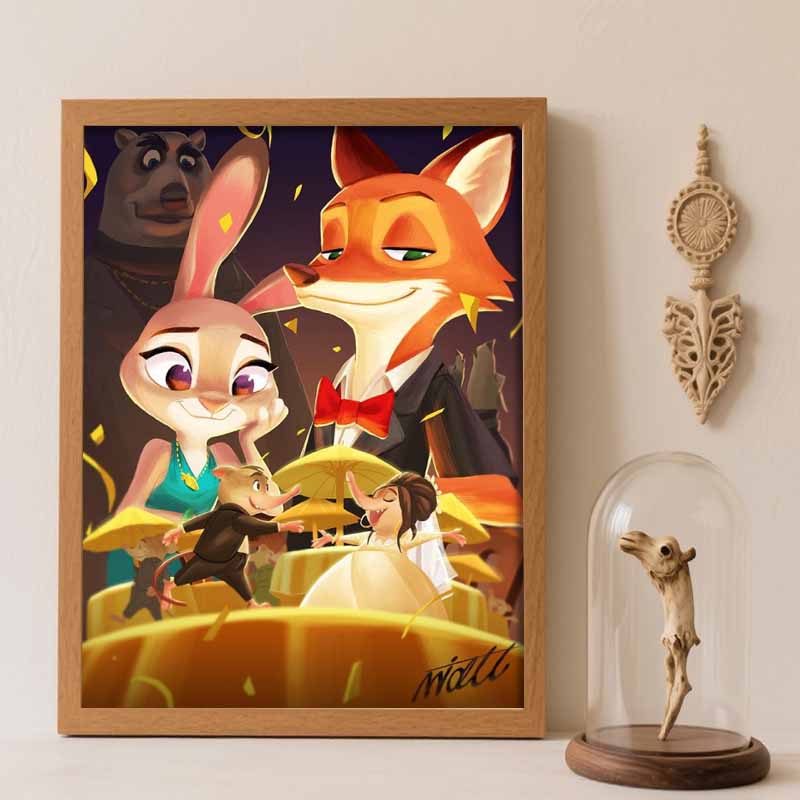 Disney Алмазная мозаика полностью с бриллиантами 5D Арт с персонажем Зверополиса Домашний декор Креативные поделки