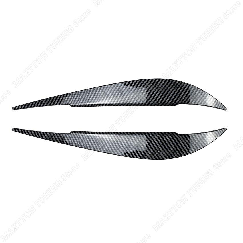 1 Pair Car Gloss Black Headlights Eyebrow Eyelids Trim For BMW 4 Series F32 F33 F36 M4 420d 420i 425d 430i 435i 440i 2013-2021