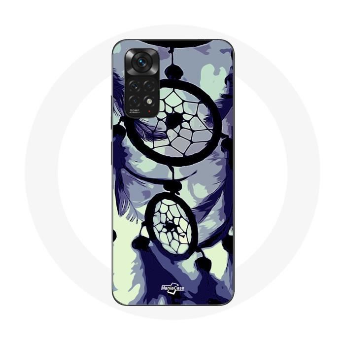 Coque pour Xiaomi Redmi Note 11S Attrape Rêve violet gris et Noir