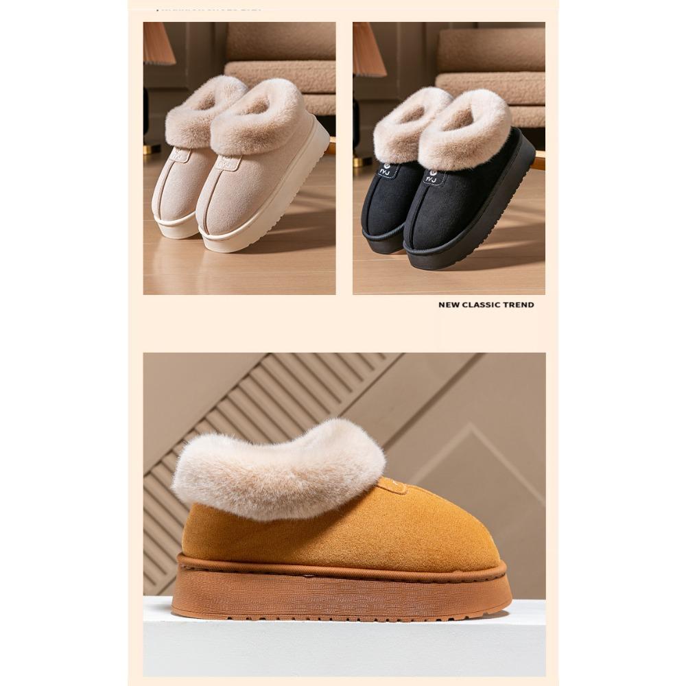 Хлопковые тапочки женские, зимние простые, можно носить вне упаковки с зимними ботинками, мягкие и утолщенные теплые меховые тапочки, пара хлопковых туфель