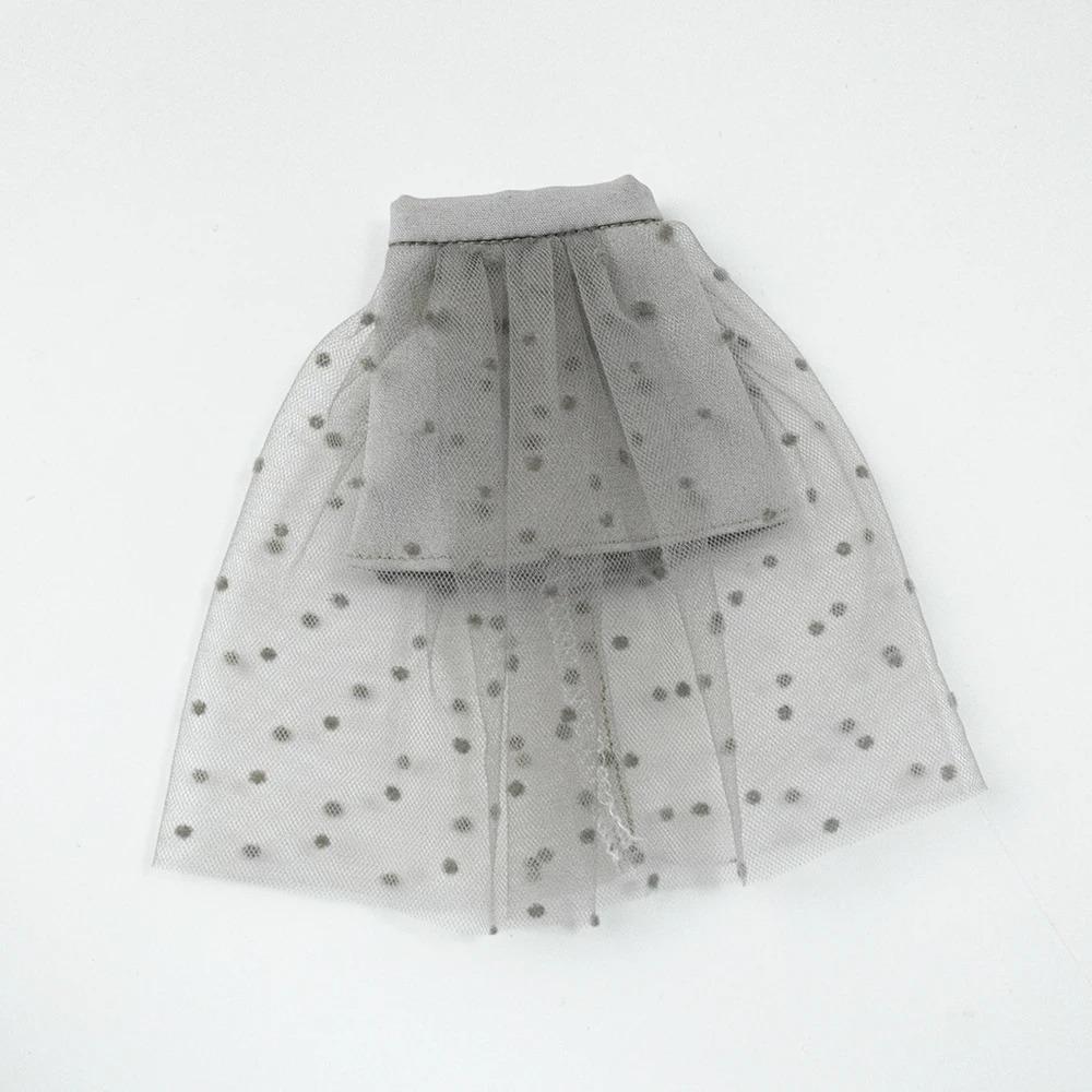 Одежда для Blythe Клетчатая плиссированная юбка Топ без бретелек Тюлевое платье Комплект юбка с оборками для кукол Licca Azones Ob22 Ker YMY аксессуары