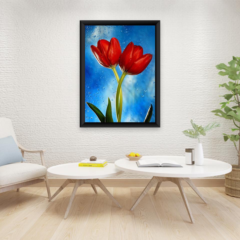 DIY Flower 5D Diamond Painting Full Round Drill Cross Stitch Kit Diamond Embroidery Mosaic Rose Resin Wall Art Gift Home Decor