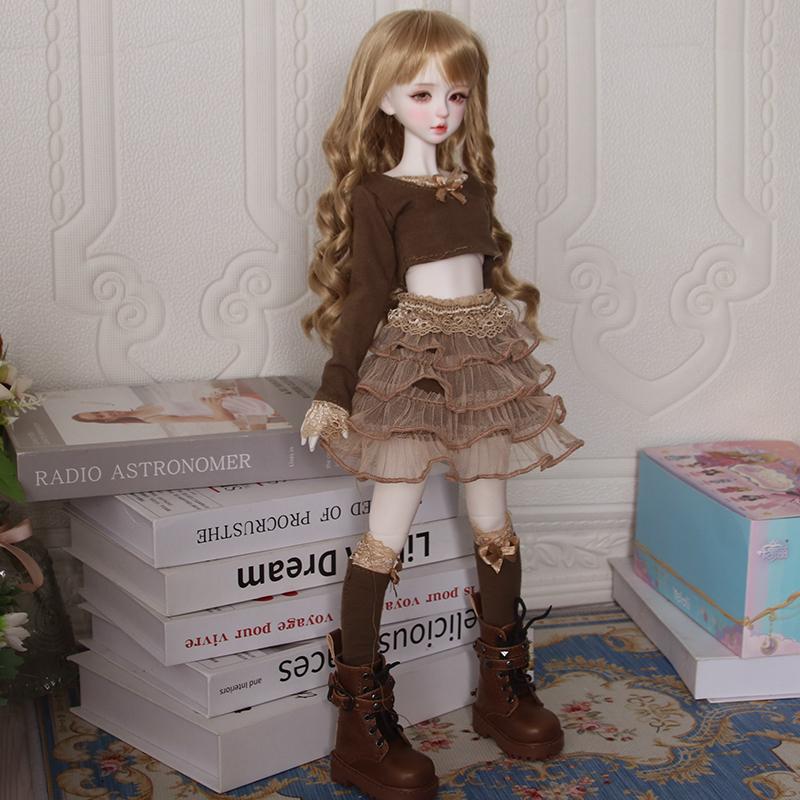 Без куклы Новая 30/45/60 см Одежда для кукол для 1/3 1/4 1/6 BJD кукол Коричневый комплект юбки DIY Игрушки для девочек Куклы для переодевания Аксессуары для кукол
