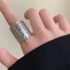 Корейский стиль Необычное металлическое кольцо Ювелирные аксессуары Широкое кольцо-пряжка на палец Геометрическое открытое кольцо Подарок