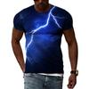 Summer Natural Landscape Lightning Graphic T Shirts Men 3D Fashion Casual Personality Printing Tees Hip Hop Harajuku O-neck Tops