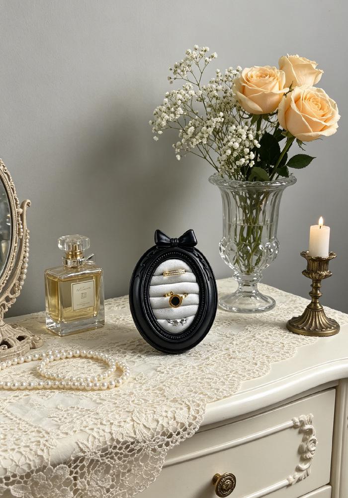 European Vintage Jewelry Stand & Photo Frame Ring Holder Display Prop