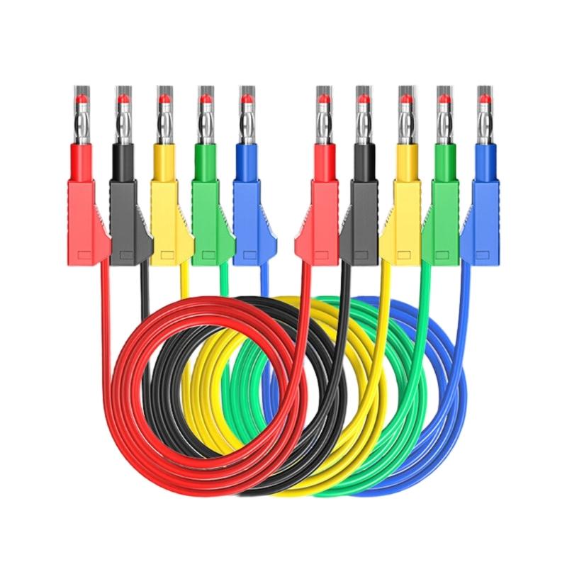 Retractable 4mm Banana Plug Test Leads Probes Wire For Multimeters With High Voltages Safety And Flexible 100cm Cable