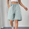 Women's Summer Work Pants Are Loose Comfortable Casual Fashionable With Multiple Pockets And Solid Color Shorts