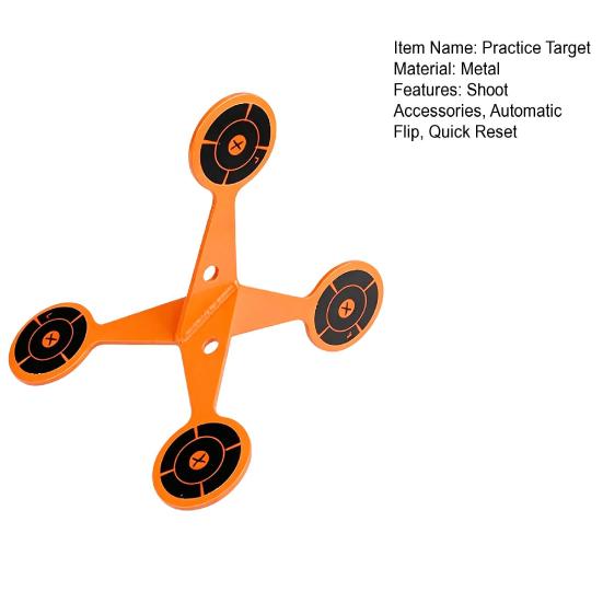 1/2/4Pcs Spinning Shoot Target 2/4MM Regular Thickened Rolling Shoot Practice Target Automatic Flip Quick Reset High Caliber Target Accessories