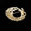 Women Elegant Luxury Moon FlowerInlaid Rhinestones Brooch Pin