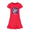 5022 Kids Girls Mira Zoey Rumi Printed Ruffle Short Sleeves Casual Dress