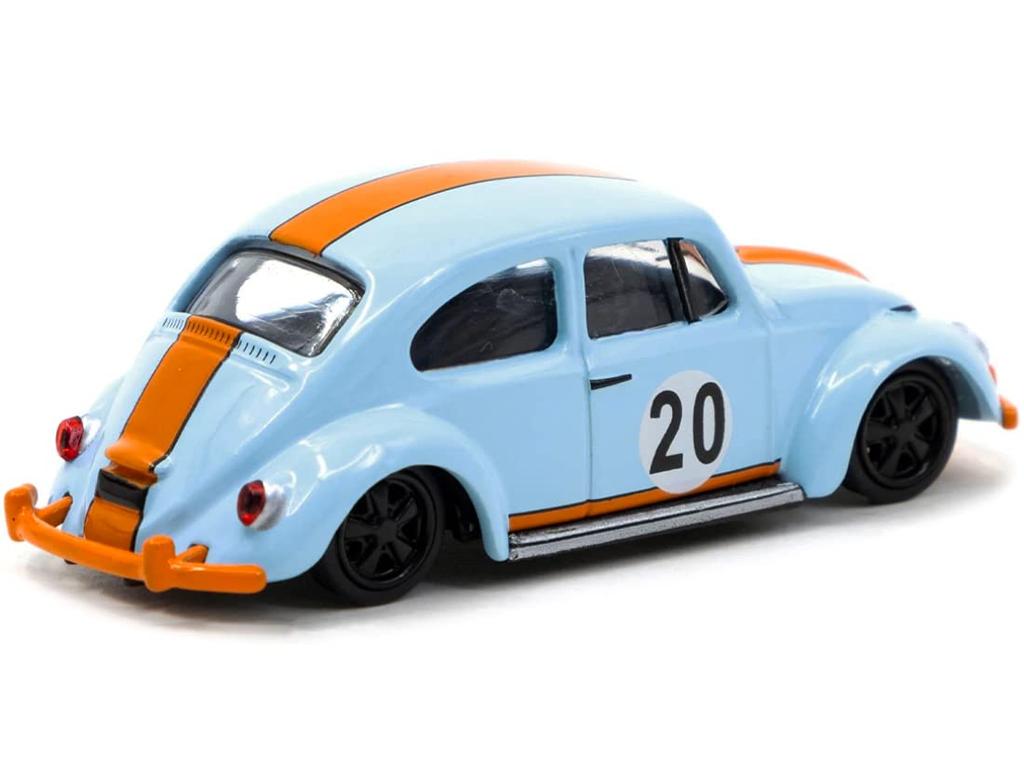 TARMACWORKS Volkswagen Beetle Low Ride Height Finished Product 1/64 Blue/Orange