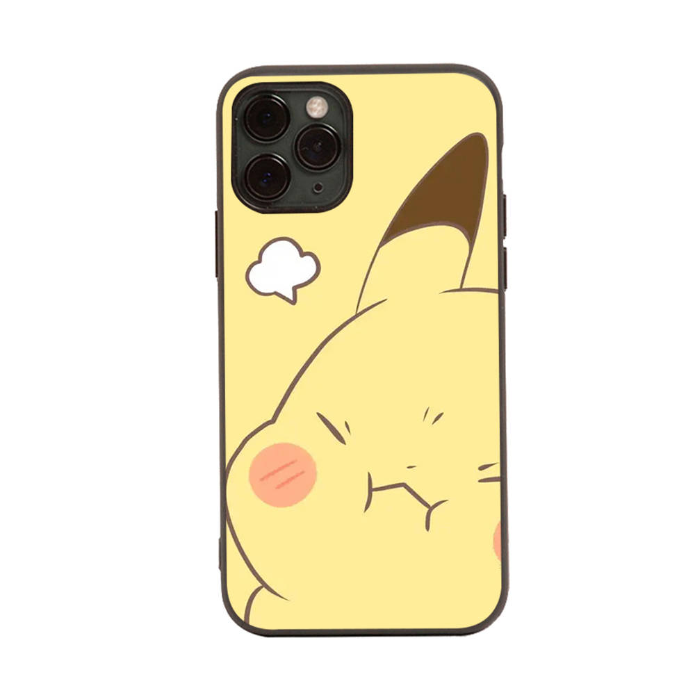 Чехол PK10 Pikachu PokémonBlack Sofe для Xiaomi Poco X6 X4 M5 M6 F5 F6 C65 C55 C50 C51 C40 Pro Redmi 14C A3X 13C 12C 11T 10A 9C Note 7 6 8A Plus
