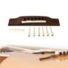 Acoustic Guitar Wood Rosewood Bridge Guitar Wood Bridge Guitar Saddles Nut Slotted with 6 Bridge Pins Easy to Install