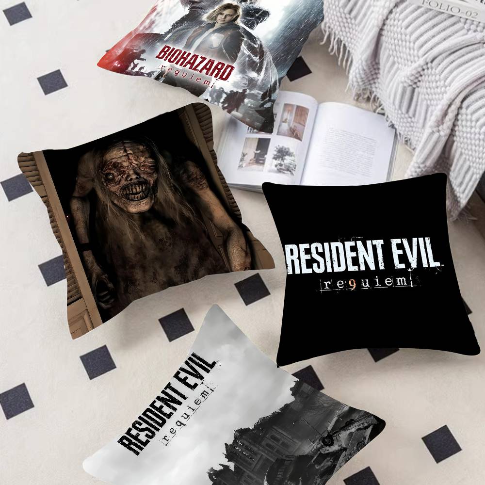 Game R-Resident Evil Requiem Double-Sided Printed Pillow Cover Short Plush Suitable Living Rooms Bedrooms Throw Cushion Cover