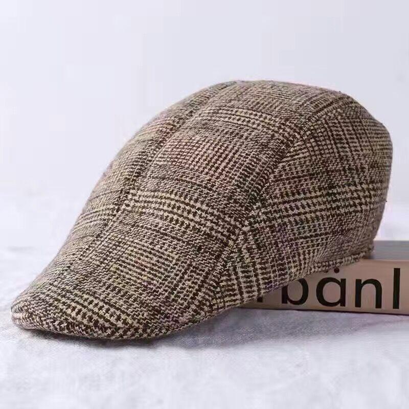 Middle-Aged And Elderly Woolen Baseball Cap Men'S Winter Casual Thickened Warm Cotton Hat Outdoor Riding Cap