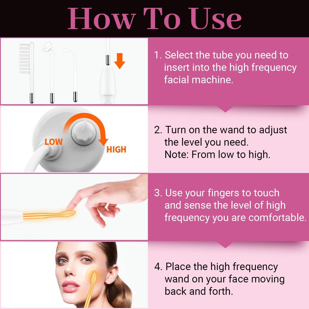 Высокочастотный аппарат для удаления морщин, акне, инструмент для красоты кожи, спа, электротерапевтический стержень, стекло Дарсонваль, инструмент для ухода за кожей