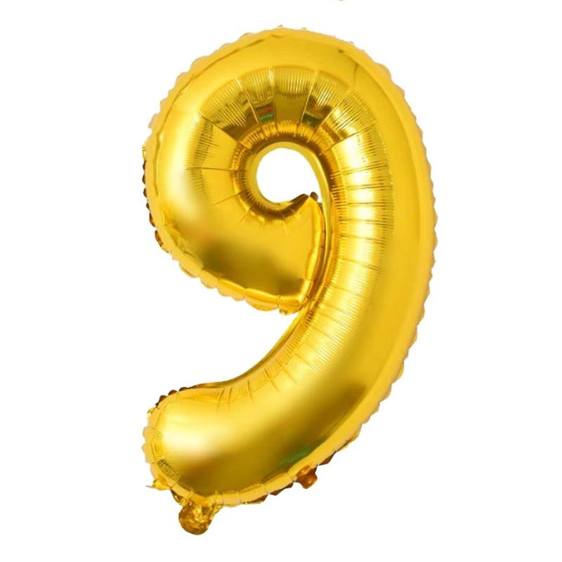 32-Inch Aluminum Foil Number Balloons Gold Silver Birthday Baby One Year Old Decorative Photography Balloons Celebration Supp...