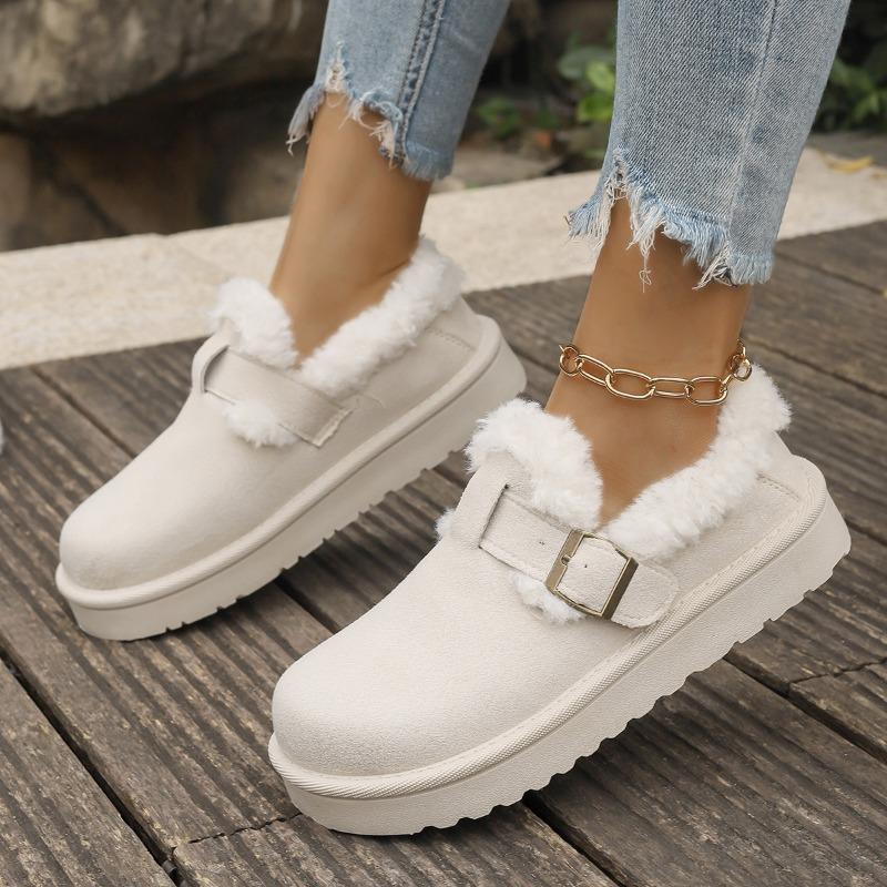 Women's Wide Width Platform Birkenstocks, Thickened Winter Clogs, Outdoor Comfort Slippers for Women