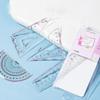 Deli 71988 Easy Pickup Ruler Set: Student Ruler, Straight Ruler, Triangle Ruler, Protractor, Multi-Spec Transparent Set