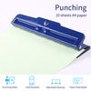 JM Shop KWtrio Desktop Metal 4Hole Adjustable Punch 10 Sheet Capacity Paper Hole Puncher with Scraps Collec