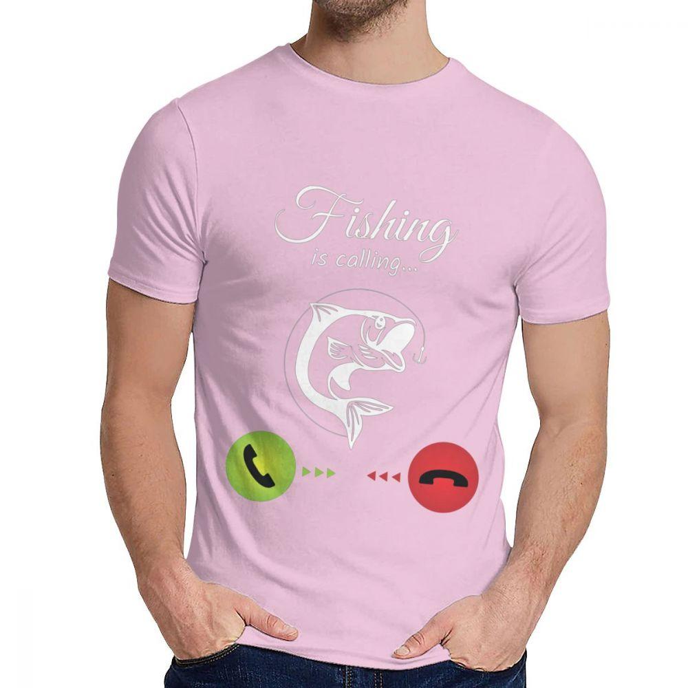 Cotton Fishing Is Calling T Shirt Unisex Design High Quality Fashion O Neck Homme Tee