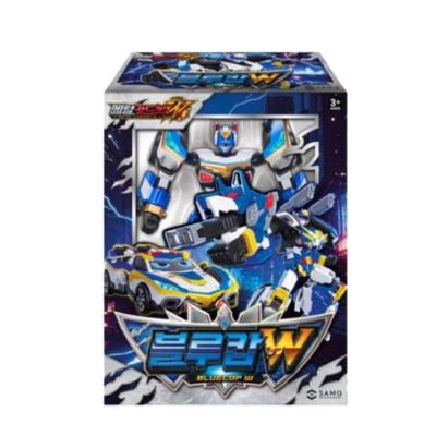 Металлический Карбот W СИНИЙ КОП W Трансформирующийся Робот Патрульная Машина Корейская Игрушка