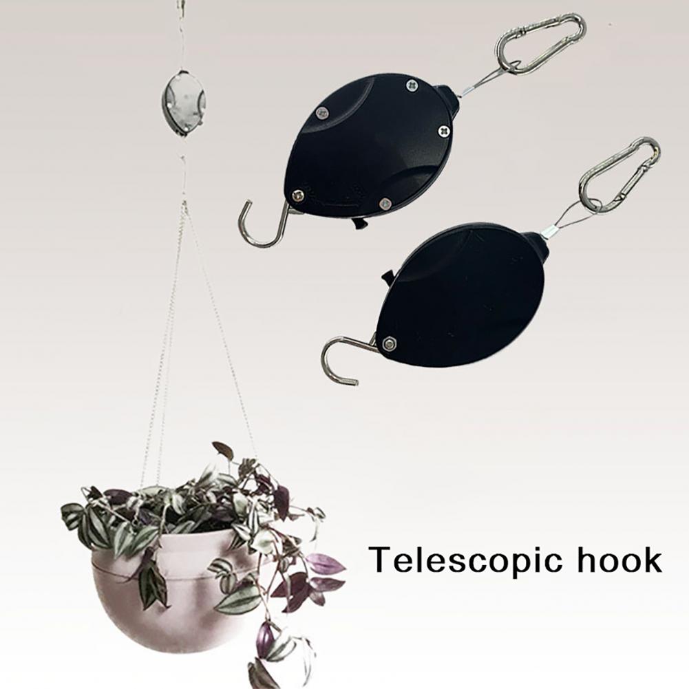 20*6cm Gardening Telescopic Hook For Hanging Plants Retractable Plant Hangers With Pulley Adjustable Garden Hook Balcony Porch