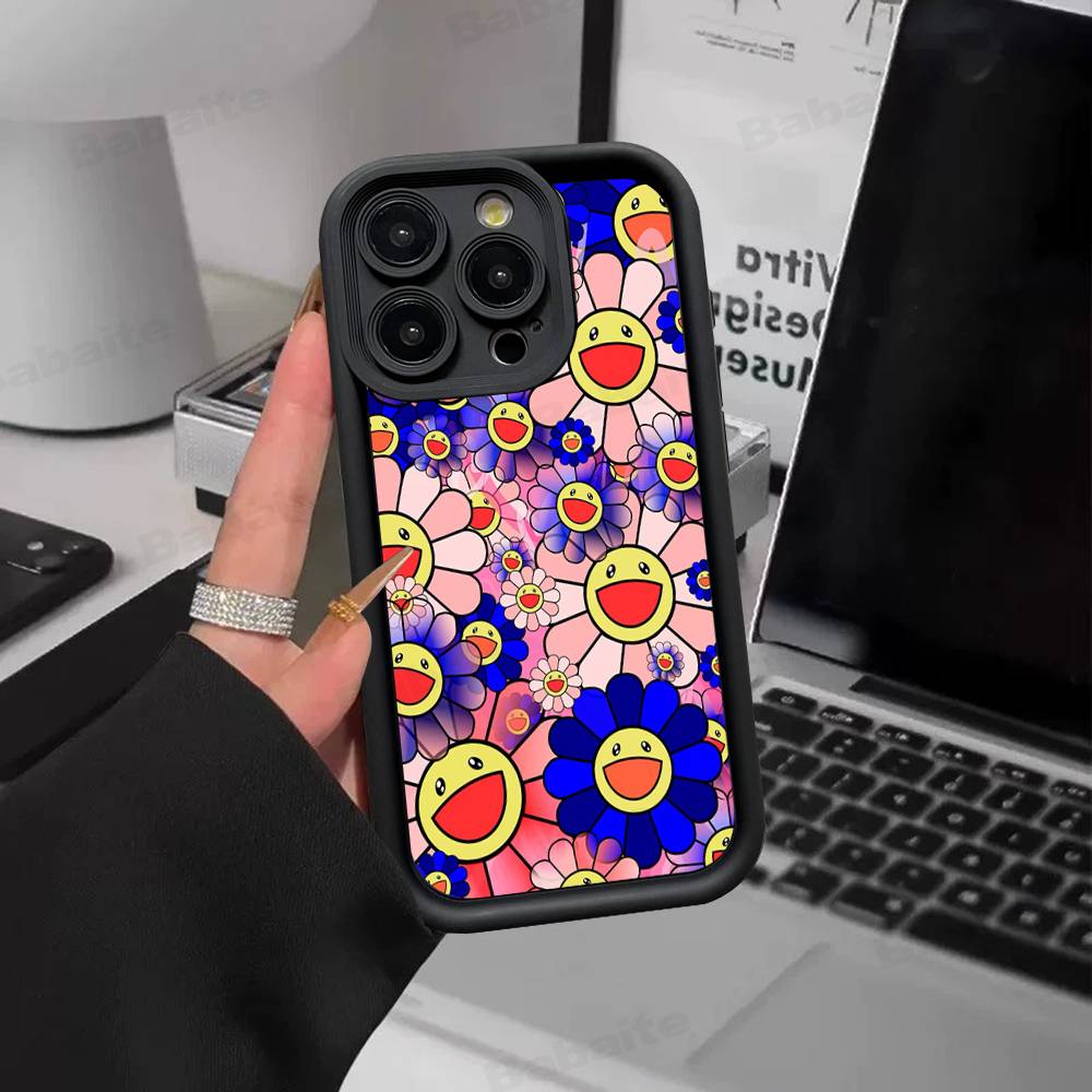 Чехол для телефона Art T-Takashi M-Murakami для iPhone 17 16 15 14 13 12 11 Air Plus Pro Max Мягкая задняя крышка